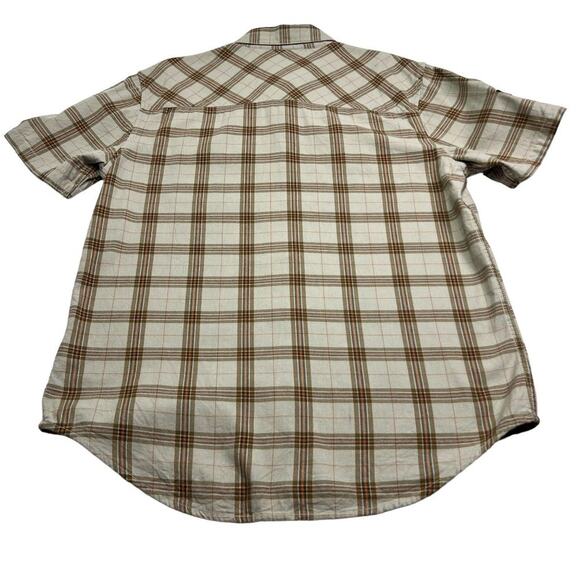 Motorclothes Harley davidson Shirt Mens Large Brown Plaid Short Sleeve - Picture 2 of 10